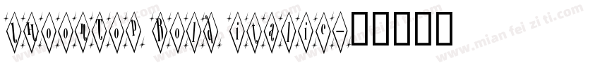 1HoonTop Bold italic字体转换